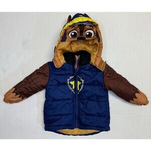 Paw Patrol ☆ Toddler Boys' 2T Chase Zip-Up Hooded Puffer Jacket ☆